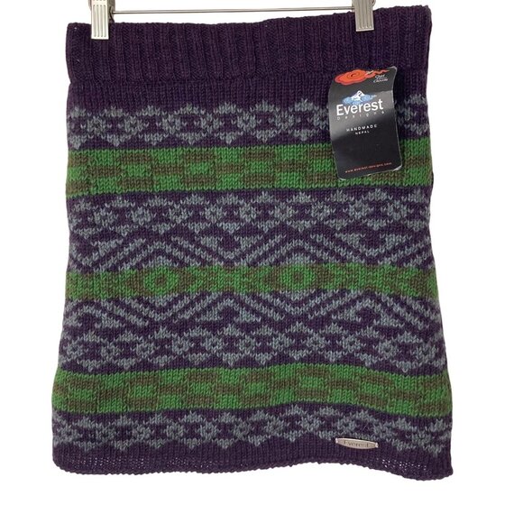 Everest Designs Kate Nash Hand Knitted Skirt Small Wool Blend Nordic Design NWT - Picture 1 of 8